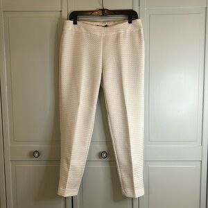 Cream ankle pants